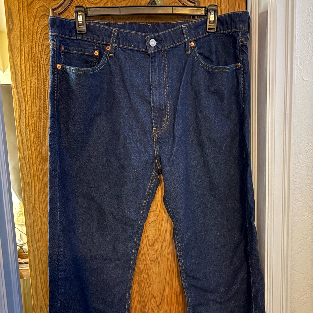 Levi's men's 505 Dark Indigo Straight Leg Jeans